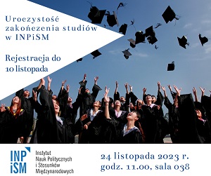 Uroczystość graduacji absolwentów i absolwentek INPiSM w 2023 roku