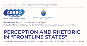 Seminar on the Perception and Rhetoric in “Frontline States”: An early assessment of the consequences of Russia’s war in Ukraine